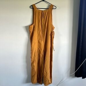 Madewell golden yellow sleeveless jumpsuit